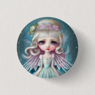 Bóton Redondo 2.54cm Surrealismo Pop Garota Loira