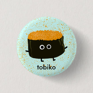 Bóton Redondo 2.54cm Sushi de Tobiko
