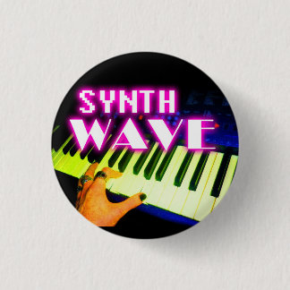 Bóton Redondo 2.54cm Synth Wave Button