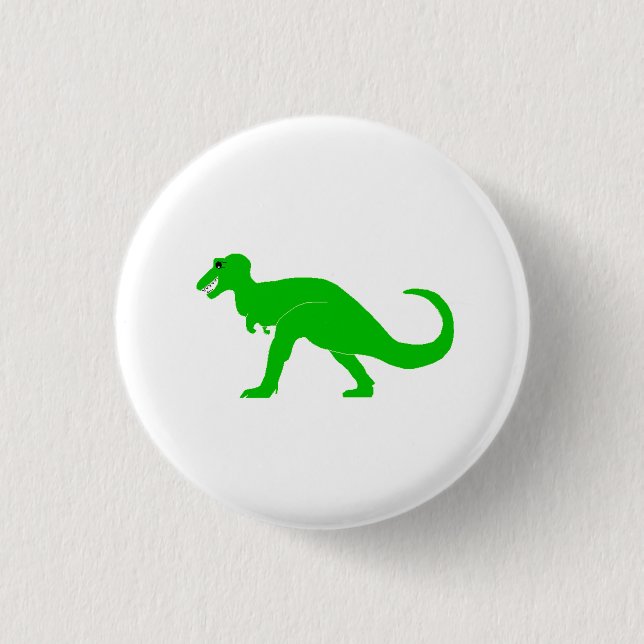 Bóton Redondo 2.54cm T-Rex verde (Frente)