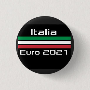 Bóton Redondo 2.54cm T-shirt Italia euro 2021