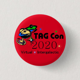 Bóton Redondo 2.54cm TAG Con 2020 - Virtual Intergalactic RED QUADRANT