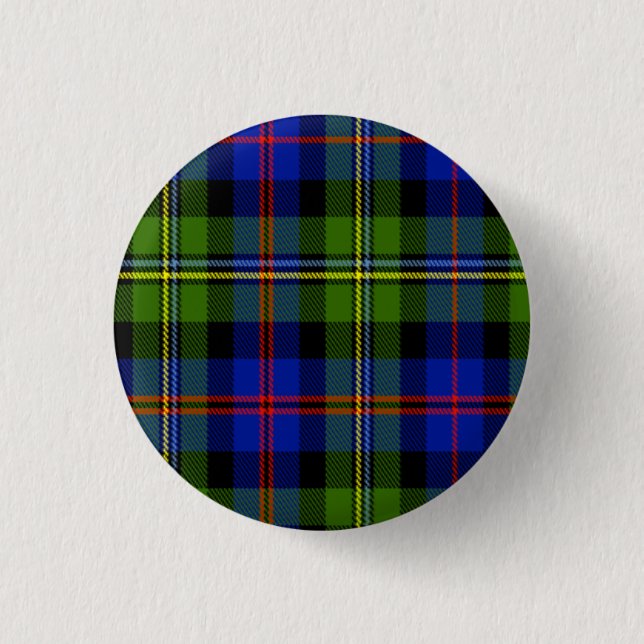 Bóton Redondo 2.54cm Tartan do Scottish de Malcolm (Frente)