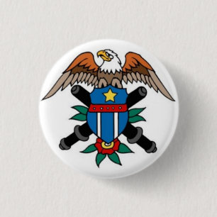 Bóton Redondo 2.54cm Tatuagem do marinheiro - Eagle & protetor - botão