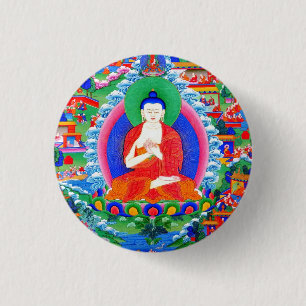 Bóton Redondo 2.54cm Tatuagem tibetano oriental legal Mahavairocana do