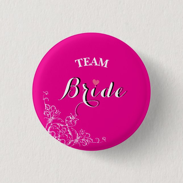 Bóton Redondo 2.54cm Team Bride ladkiwale badge  Button (Frente)