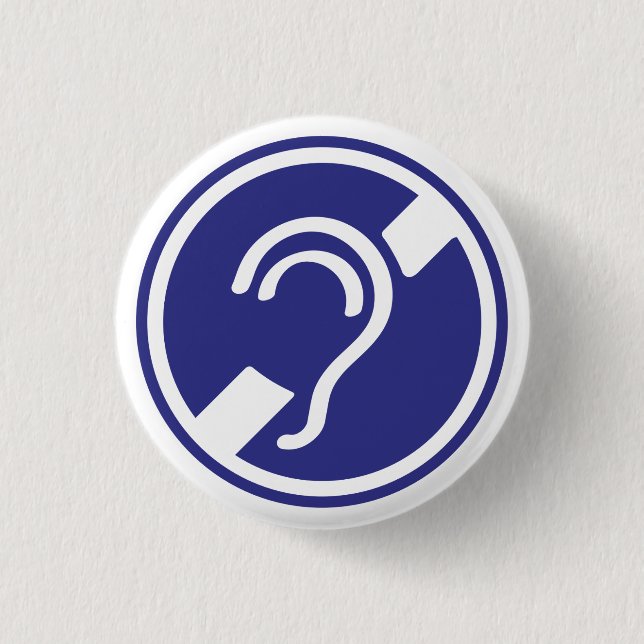 Bóton Redondo 2.54cm Tecido, espinheiro, doofheid, georverlies teken (Frente)