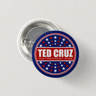 Bóton Redondo 2.54cm Ted Cruz Presidente 2028