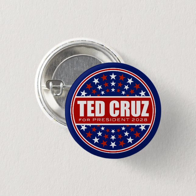 Bóton Redondo 2.54cm Ted Cruz Presidente 2028 (Frente & Verso)