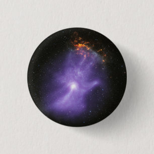 Bóton Redondo 2.54cm Telescópios de raios X - Mão Cosmica Fantástica