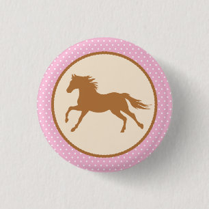 Bóton Redondo 2.54cm Tema da Festa de primeiros aniversarios de Horse P