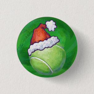 Bóton Redondo 2.54cm Tênis Ball de Natal Verde