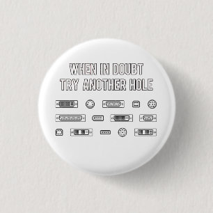 Bóton Redondo 2.54cm Tente em caso de dúvida um outro furo do porto do