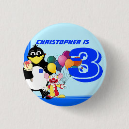 Bóton Redondo 2.54cm Terceiro aniversário