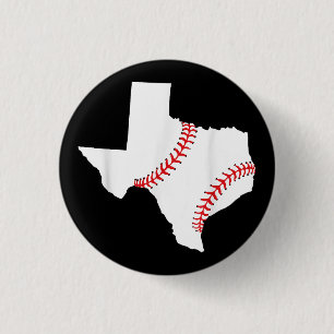 Bóton Redondo 2.54cm Texas Baseball State Engraçado no Texas