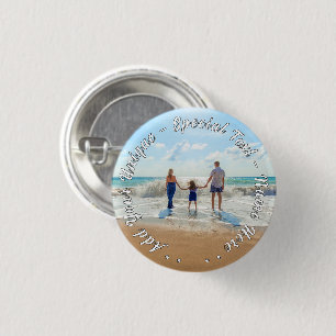 Bóton Redondo 2.54cm Texto Personalizado Do Botão Fotográfico Presente