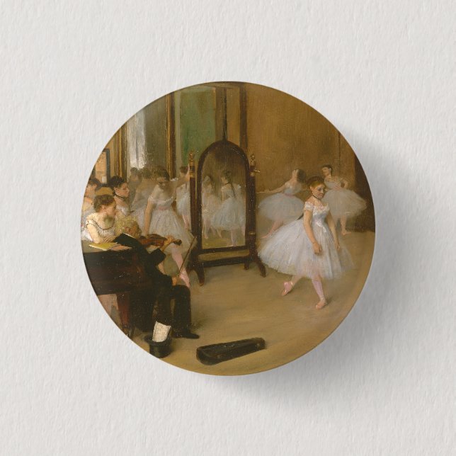Bóton Redondo 2.54cm The Dancing Class (1870) Edgar Degas (Frente)
