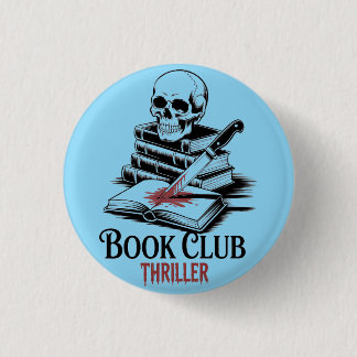 Bóton Redondo 2.54cm Thriller de Clube do Livro