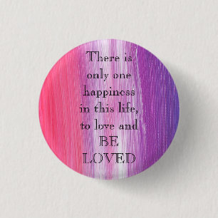 Bóton Redondo 2.54cm Tinta rosa incrível com amor