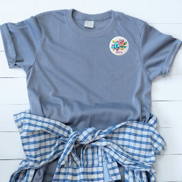 Bóton Redondo 2.54cm Tipografia Artista Colorida, Moderna, Na moda