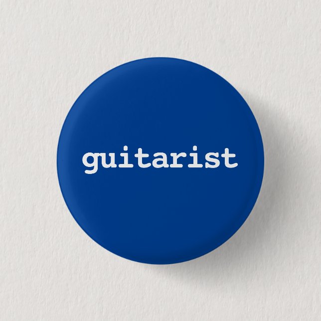 Bóton Redondo 2.54cm tipografia de guitarrista Botão (Frente)