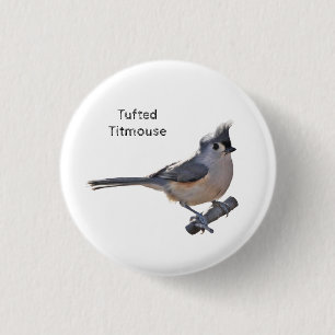 Bóton Redondo 2.54cm Titmouse tufado