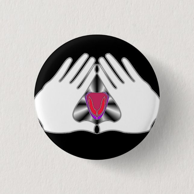 Bóton Redondo 2.54cm Toda a língua de zombaria: Botão (Frente)