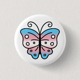 Bóton Redondo 2.54cm Transgender Pride Butterfly Pin Badge