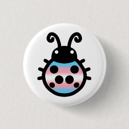 Bóton Redondo 2.54cm Transgender Pride Ladybug Pin Badge