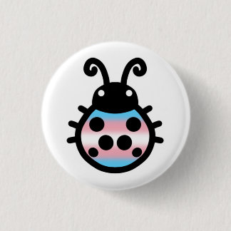 Bóton Redondo 2.54cm Transgender Pride Ladybug Pin Badge