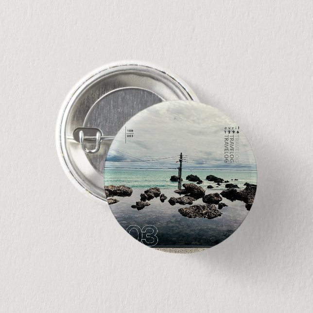 Bóton Redondo 2.54cm travelog_3 (Frente & Verso)
