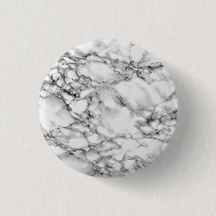 Bóton Redondo 2.54cm Trendy White Marble Stone