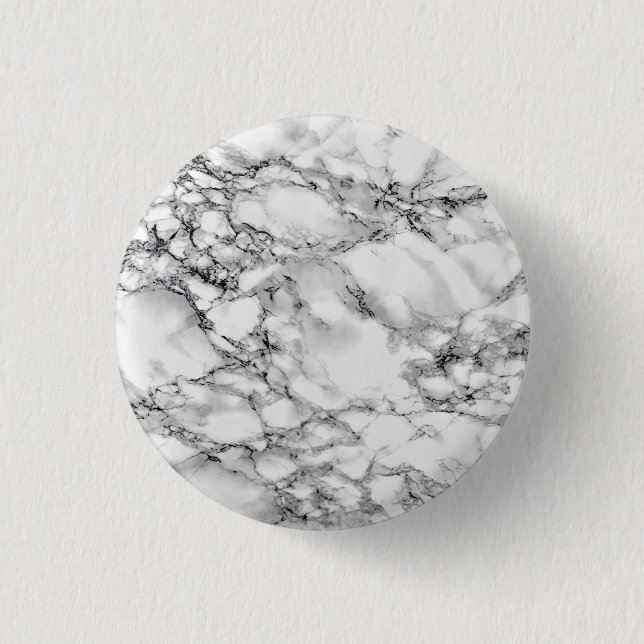 Bóton Redondo 2.54cm Trendy White Marble Stone (Frente)