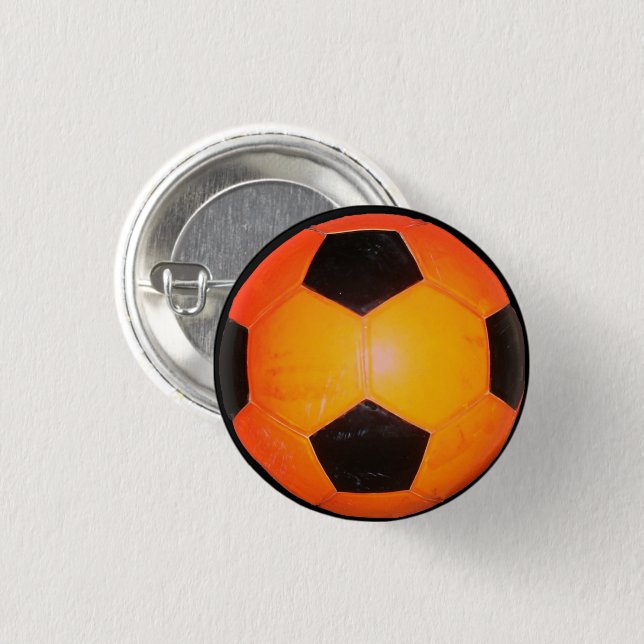 Bóton Redondo 2.54cm Três Bolas de Futebol (Frente & Verso)