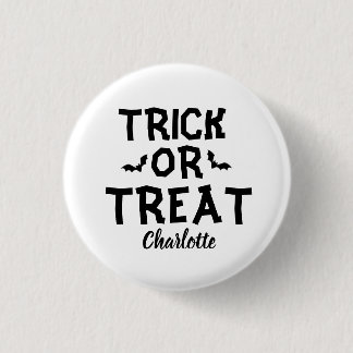 Bóton Redondo 2.54cm Trick Or Treat Halloween