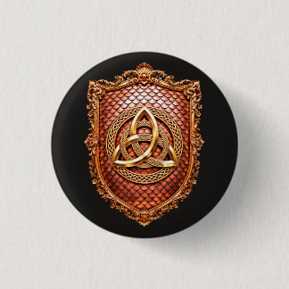 Bóton Redondo 2.54cm Triquetra Místico Heráldico