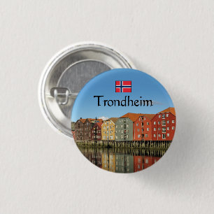 Bóton Redondo 2.54cm Trondheim Norway Souvenir