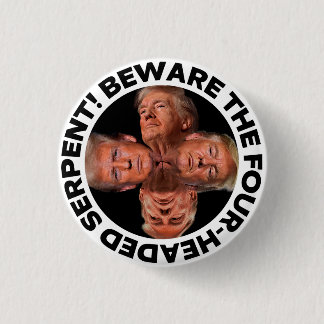 BÓTON REDONDO 2.54CM TRUMP "FOUR-HEADED SERPENT" BUTTON