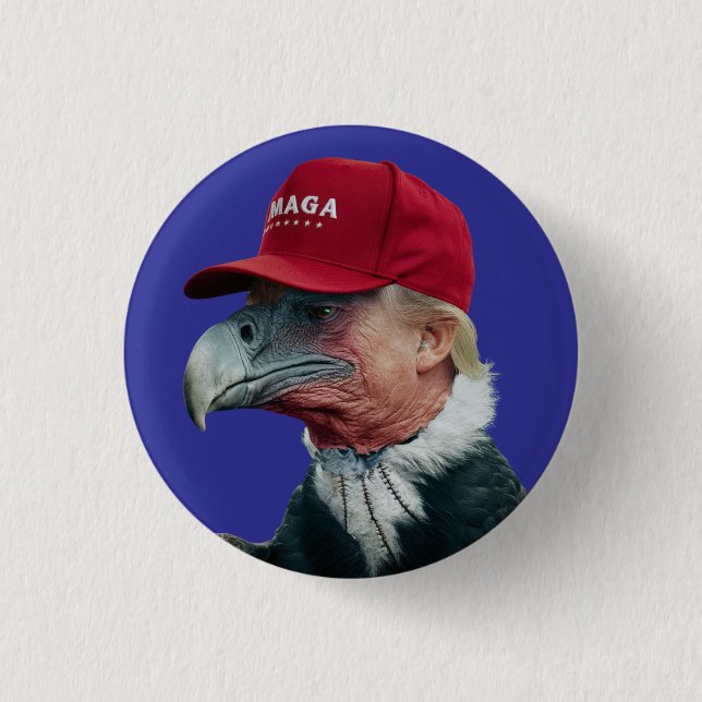 Bóton Redondo 2.54cm Trump Vulture Button (Frente)