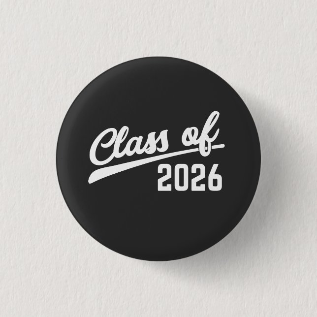 Bóton Redondo 2.54cm Turma De 2026 Ano De Graduação 2026 Escola   (Frente)