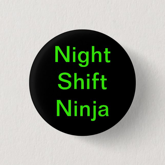 Bóton Redondo 2.54cm Turno da noite Ninjas (Frente)