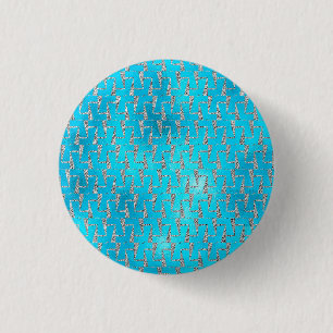 BÓTON REDONDO 2.54CM TURQUIOSE DE PRATA SILVER ELEGANTE