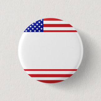 Bóton Redondo 2.54cm U.S. Bandeira - escreva seu próprio texto