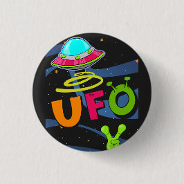 Bóton Redondo 2.54cm ufo no espaço diga oi