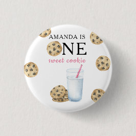 Bóton Redondo 2.54cm Um doce cozinheiro e uma garota de leite no primei