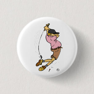Bóton Redondo 2.54cm Um Golfer perdendo a bola