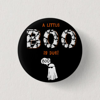 Bóton Redondo 2.54cm Um Pequeno Boo é Devido Festa de Bebê Fantasma Ass