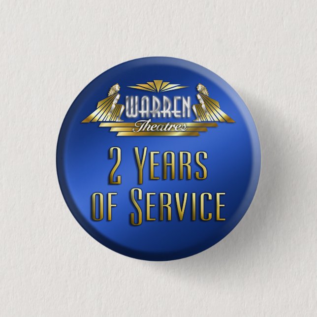 Bóton Redondo 2.54cm Um Pin de 2 anos (Frente)