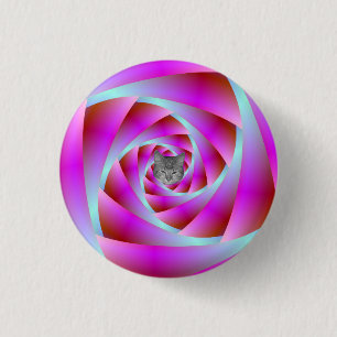 Bóton Redondo 2.54cm Uma torção de azul e rosa