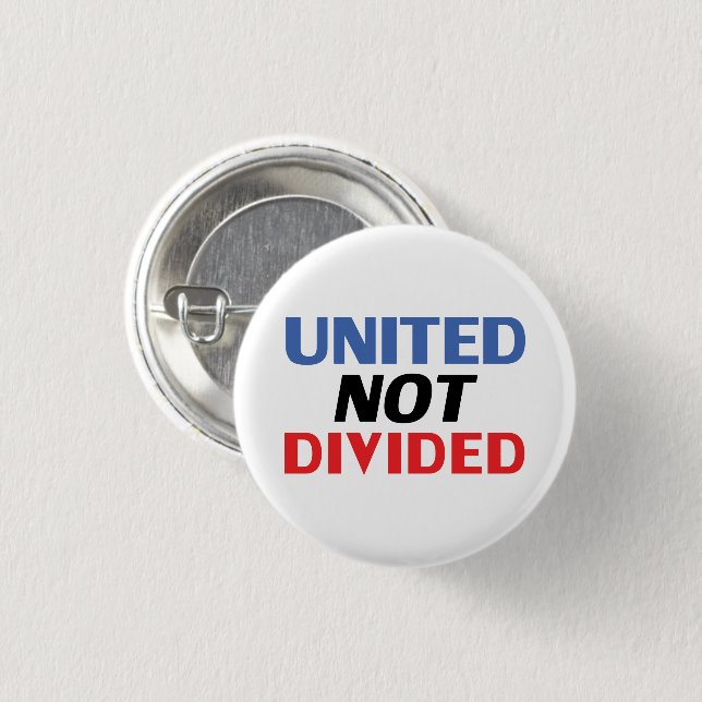 Bóton Redondo 2.54cm Unida não dividida - vermelha, branca, azul (Frente & Verso)